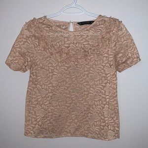Zara light pink blouse
